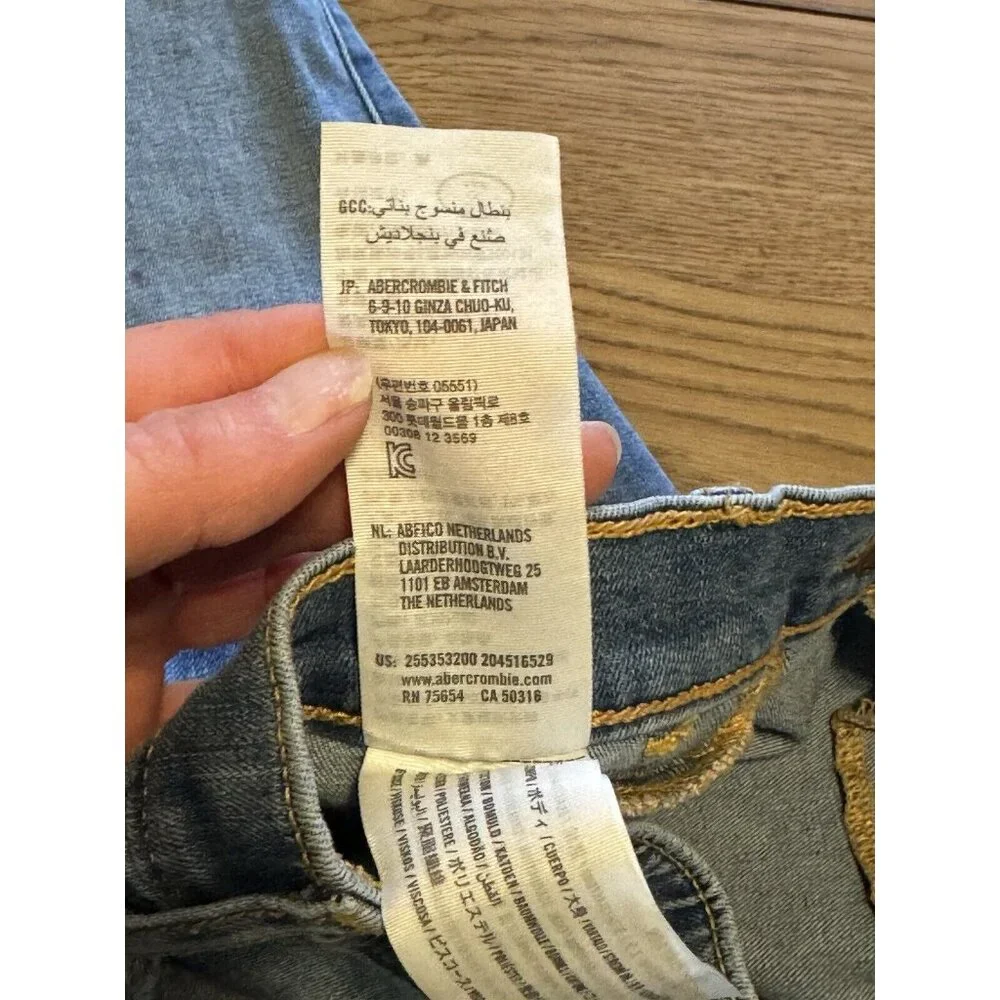 Abercrombie Kids Mid Rise Pull On‎ Jean Legging Blue Girls Size Slim 11/12 Youth